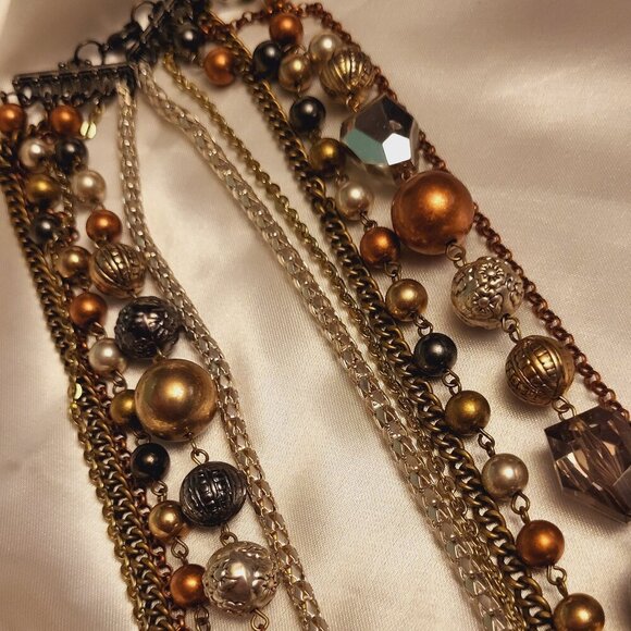 BOHO ~ Very Long, 6 Unique Strand Necklace ~ Very Good Condition - Picture 4 of 6